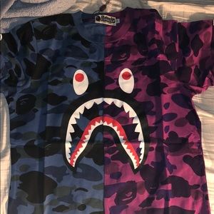 BAPE BLUE PURPLE CAMO TEE